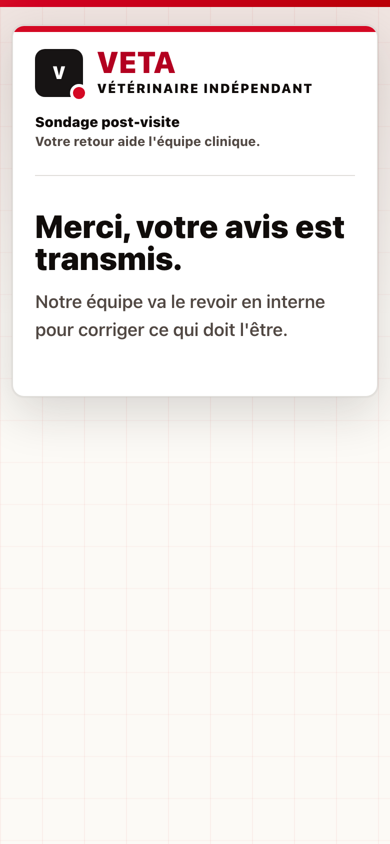 Confirmation de revue interne